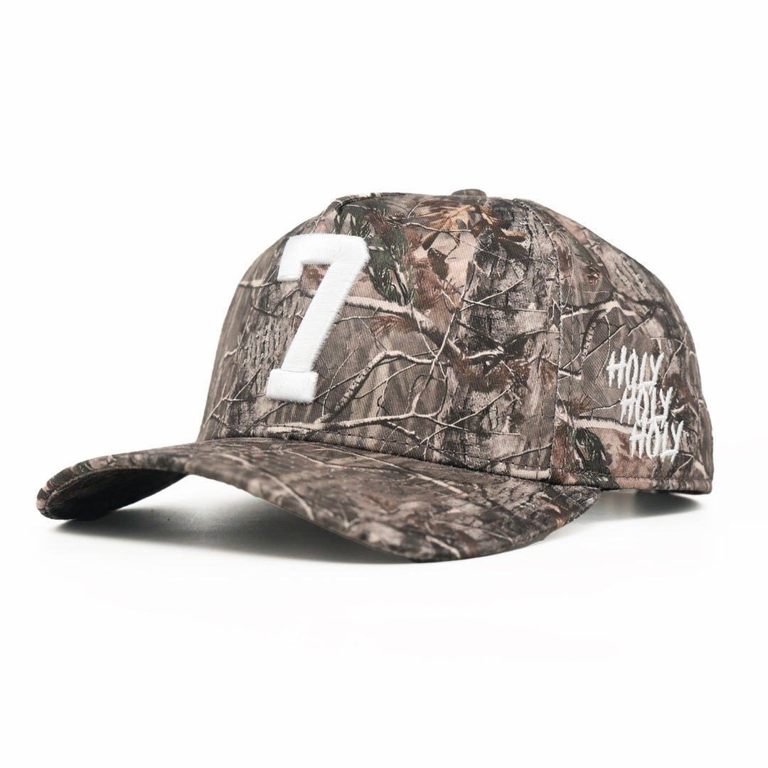 ‘7’ Premium SnapBack (Structured) - Malta Woodland Camo (LMTD)