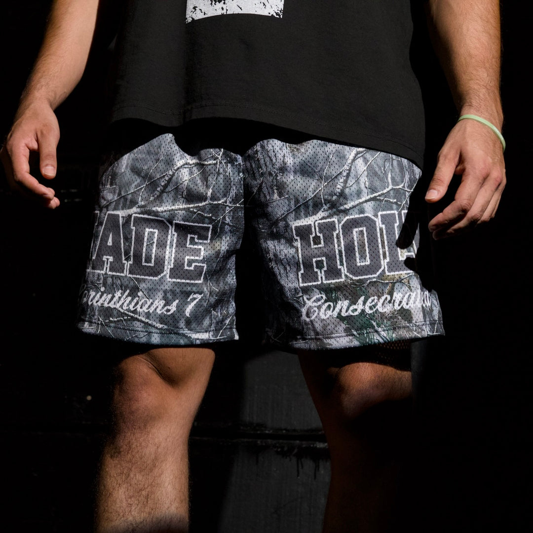 MADE HOLY Mesh Shorts - Malta Woodland Camo