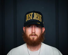 Load image into Gallery viewer, ‘JUST JESUS’ Premium SnapBack - Black/Yellow
