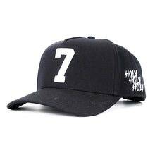 Load image into Gallery viewer, ‘7’ Premium Wool Blend SnapBack - Black/White
