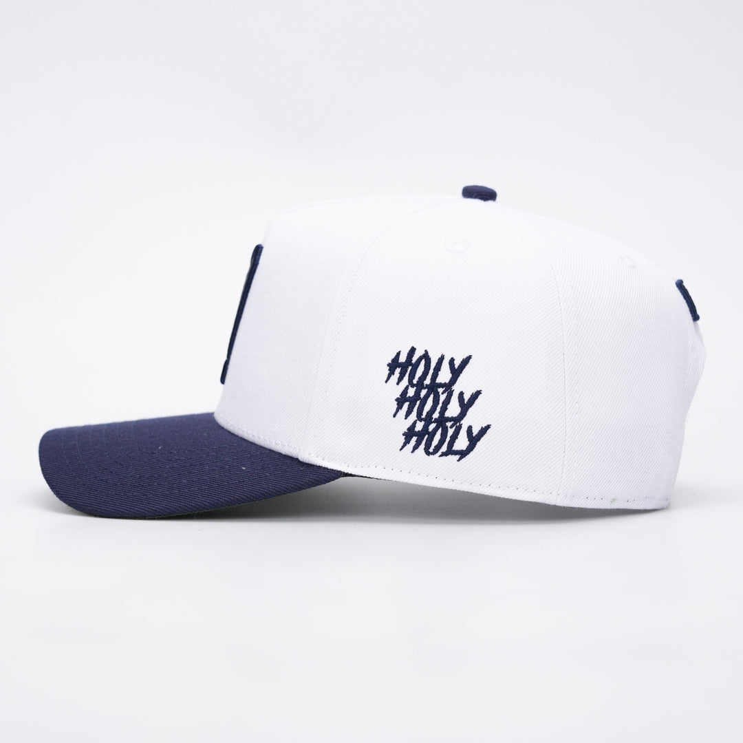 [PRE-ORDER - SHIPS MARCH 21ST] ‘7’ Premium Wool Blend SnapBack - White/Navy