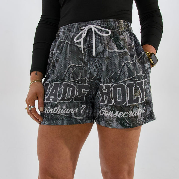 MADE HOLY Mesh Shorts - Malta Woodland Camo