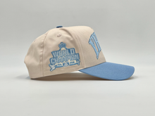 Load image into Gallery viewer, ‘YHWH’ Structured SnapBack - Cream/Baby Blue
