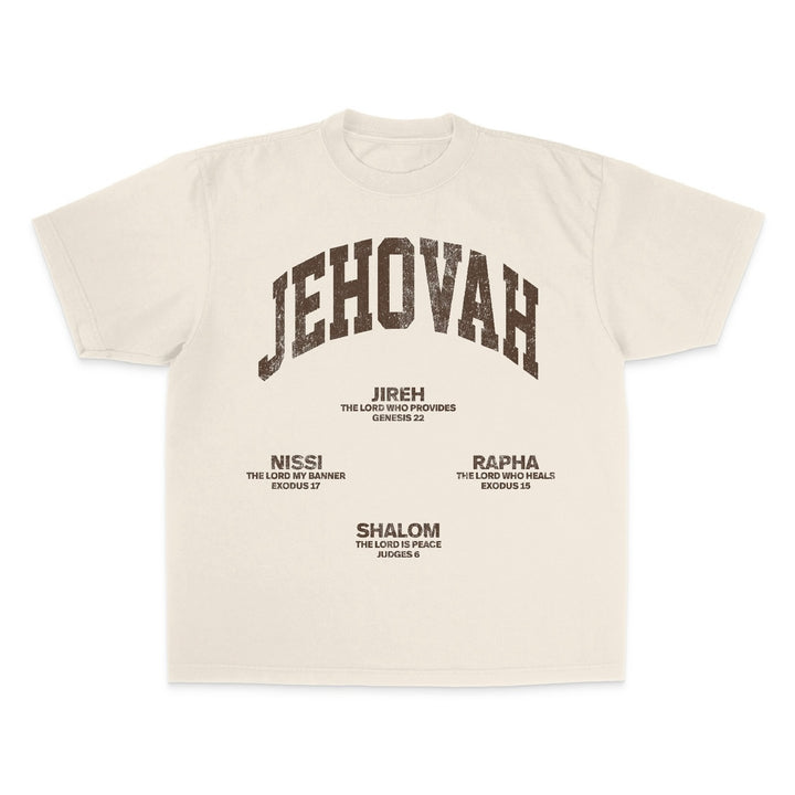 JEHOVAH Tee - Cream/Brown