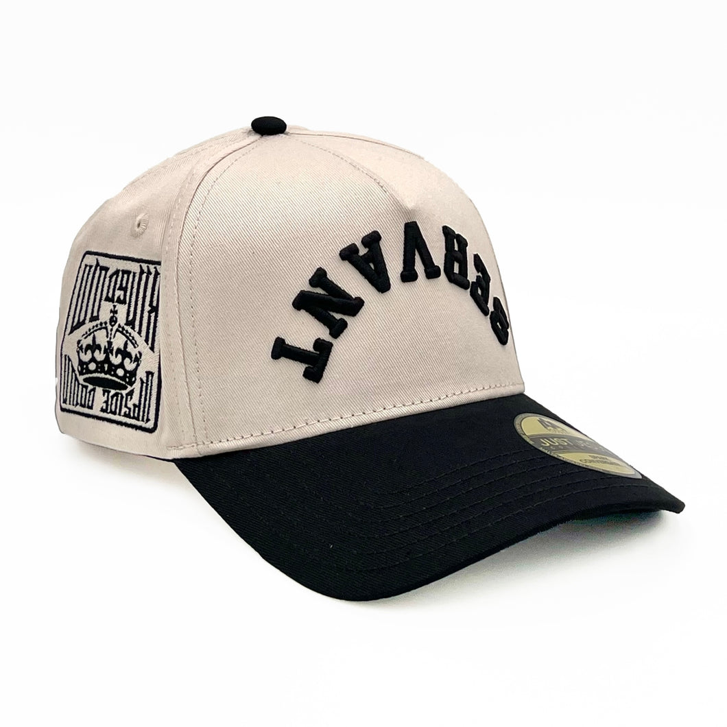 ‘SERVANT’ Premium SnapBack - Cream/Black