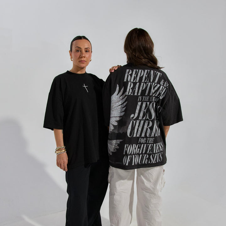 Holy Spirit [Dove] Wrap-Around Graphic Tee (Oversized Fit)