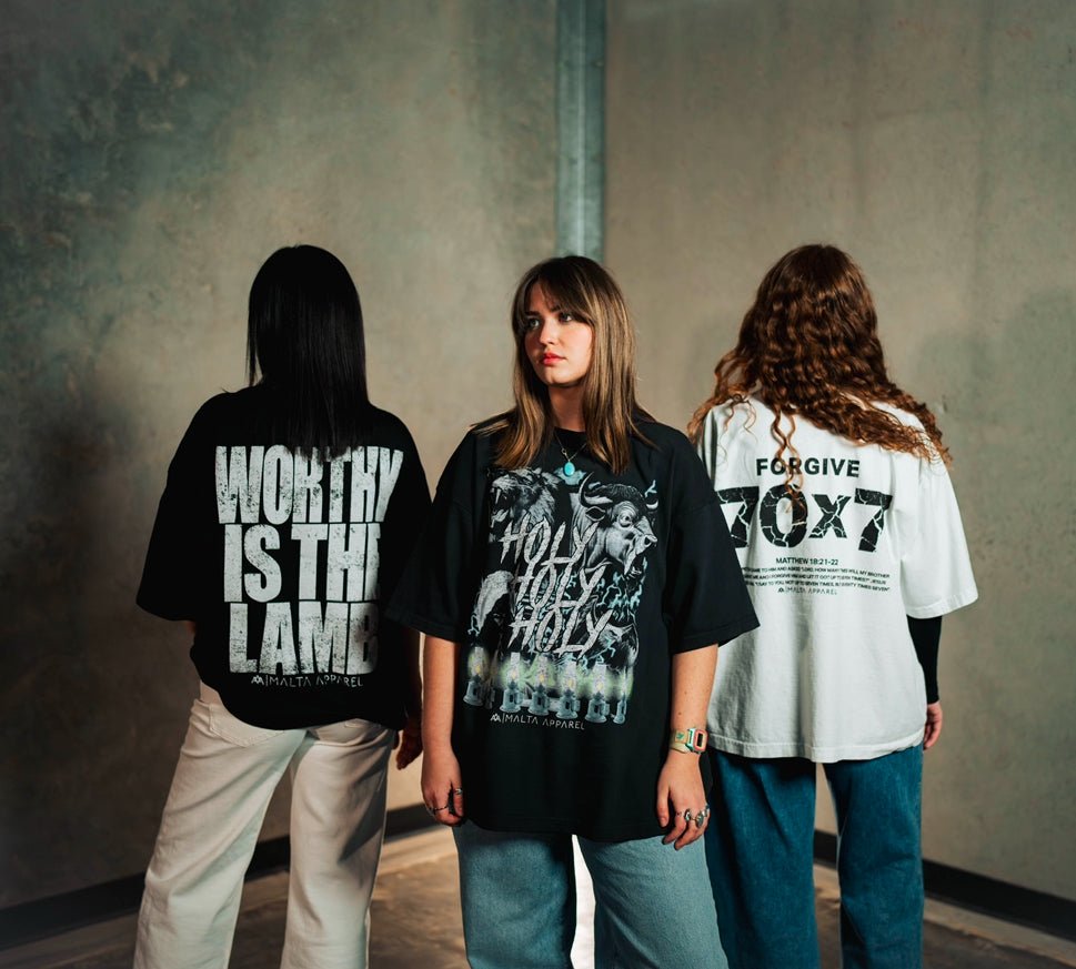 70x7 Drop Shoulder Tee (Super Oversized) - White - Malta Apparel