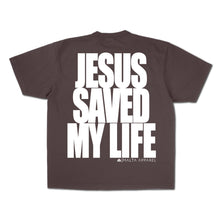 Load image into Gallery viewer, Jesus Saved My Life PUFF PRINT - Chocolate
