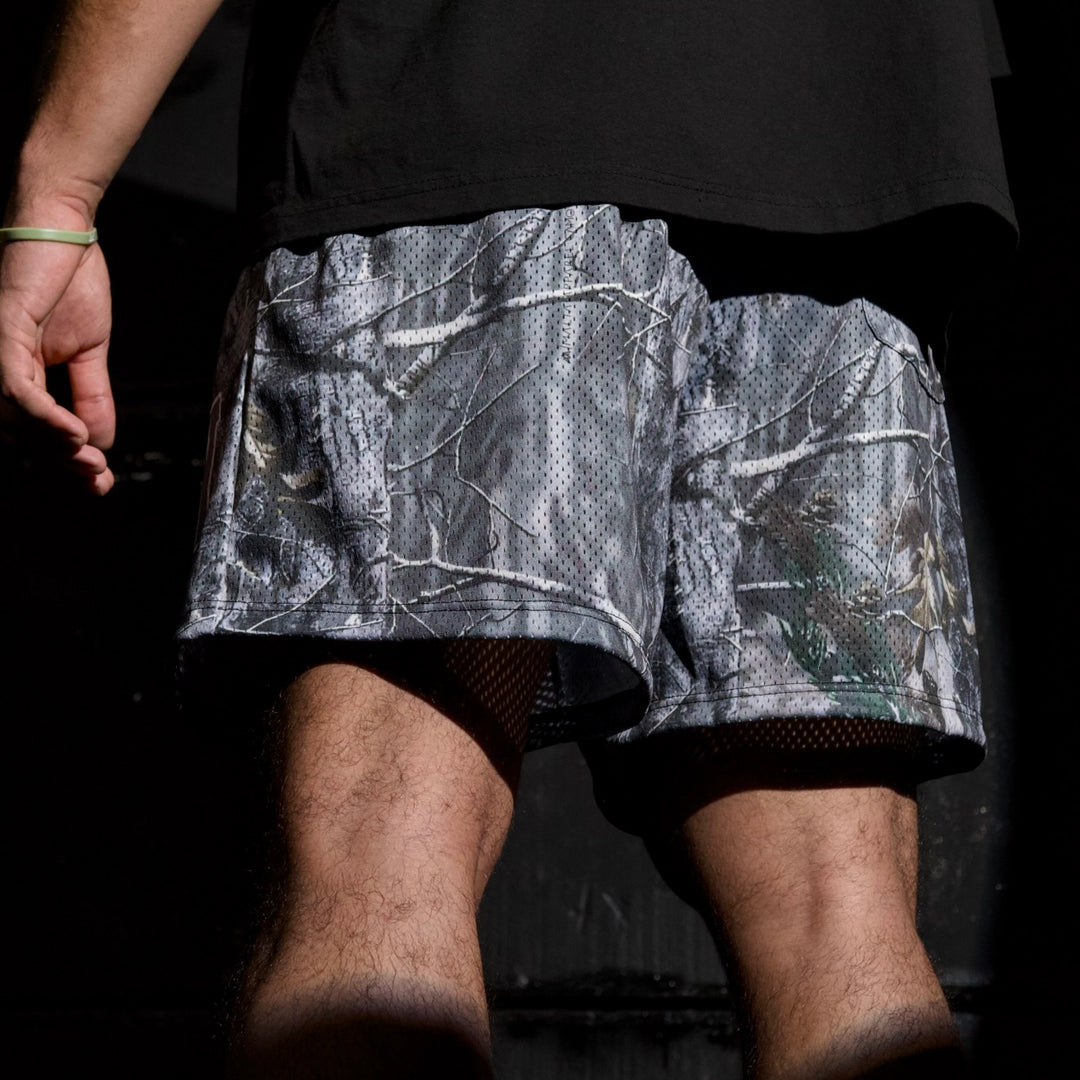 MADE HOLY Mesh Shorts - Malta Woodland Camo