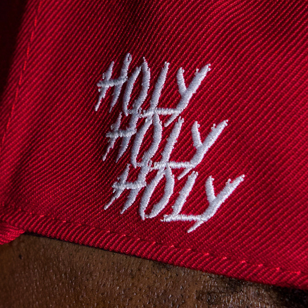 ‘7’ Premium Wool Blend SnapBack - Red/White