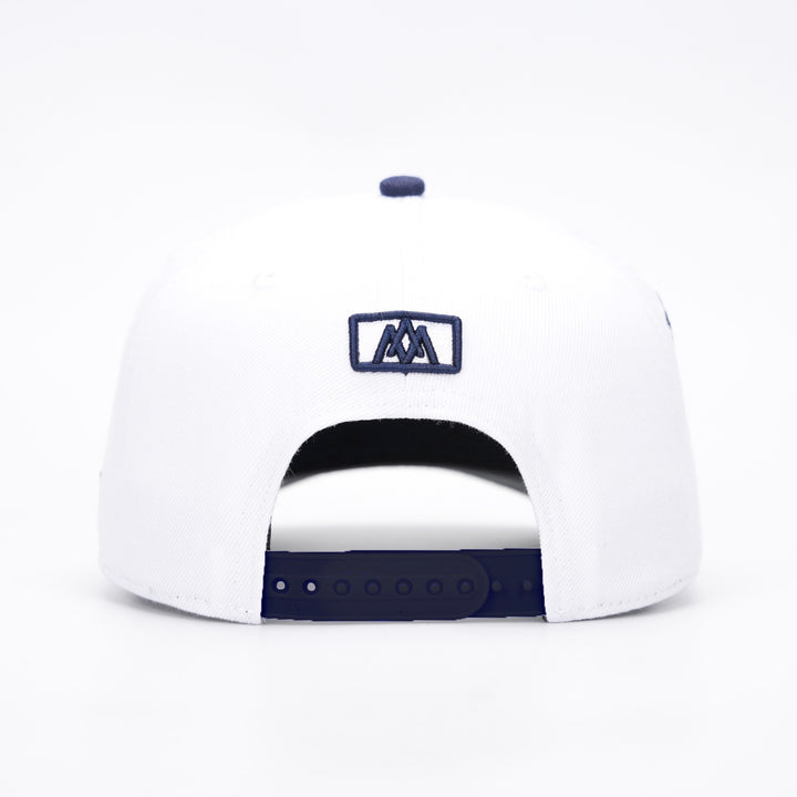 [PRE-ORDER - SHIPS MARCH 24TH] ‘7’ Premium Wool Blend SnapBack - White/Navy