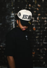 Load image into Gallery viewer, [PRE-ORDER - SHIPS JANUARY 10TH] ‘JUST JESUS’ Premium SnapBack - Cream/Black
