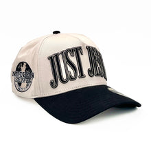 Load image into Gallery viewer, [PRE-ORDER - SHIPS JANUARY 10TH] ‘JUST JESUS’ Premium SnapBack - Cream/Black
