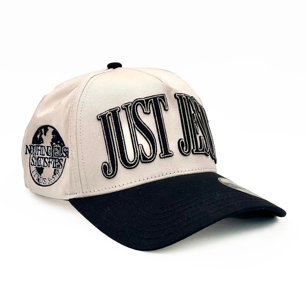 [PRE-ORDER - SHIPS JANUARY 10TH] ‘JUST JESUS’ Premium SnapBack - Cream/Black