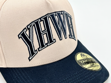 Load image into Gallery viewer, ‘YHWH Structured SnapBack - Cream/Navy
