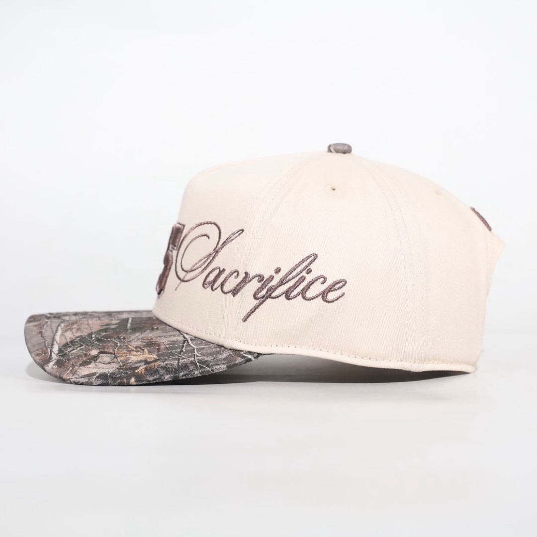 [PRE-ORDER - SHIPS END OF JUNE] Living Sacrifice Exclusive SnapBack - Cream/Malta Woodland Camo