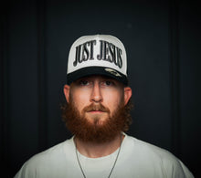 Load image into Gallery viewer, [PRE-ORDER - SHIPS JANUARY 10TH] ‘JUST JESUS’ Premium SnapBack - Cream/Black
