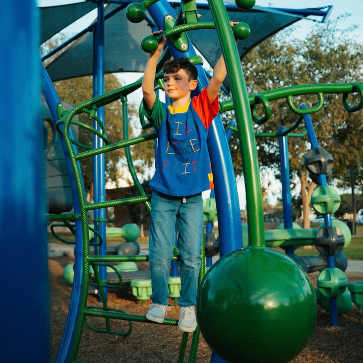 Childlike Faith Color Block Tee (Youth Oversized)