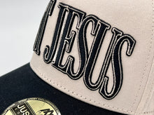 Load image into Gallery viewer, [PRE-ORDER - SHIPS JANUARY 10TH] ‘JUST JESUS’ Premium SnapBack - Cream/Black
