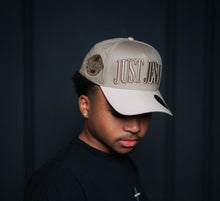 Load image into Gallery viewer, JUST JESUS’ Premium SnapBack - Latte/Cream
