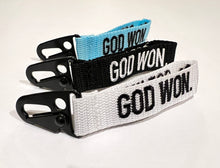 Load image into Gallery viewer, ‘God Won’ Embroidered Keychain
