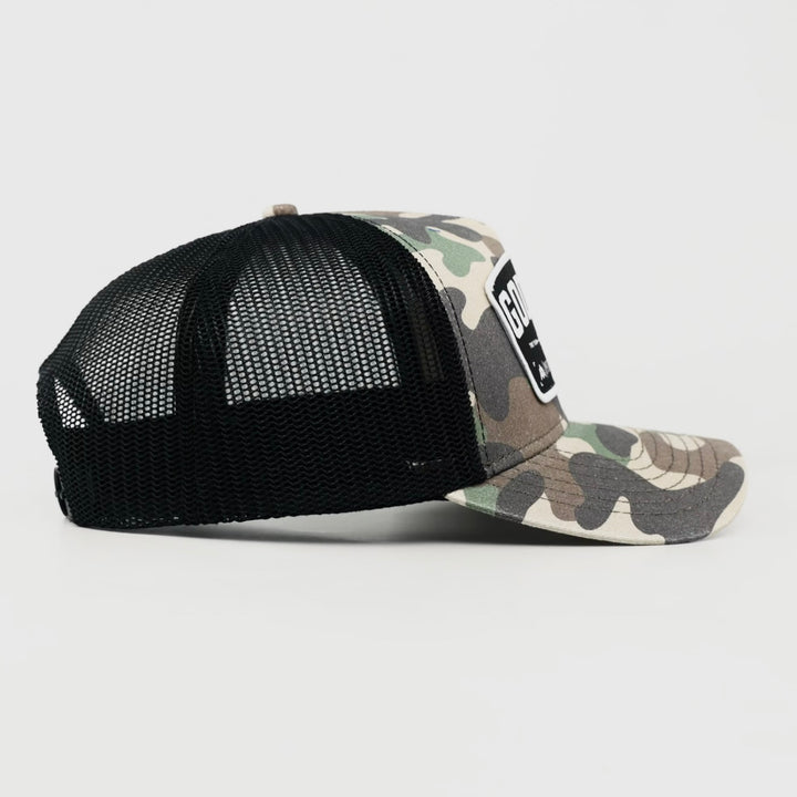 [PRE-ORDER - SHIPS OCTOBER 20TH] God Won Trucker Hat - Camo