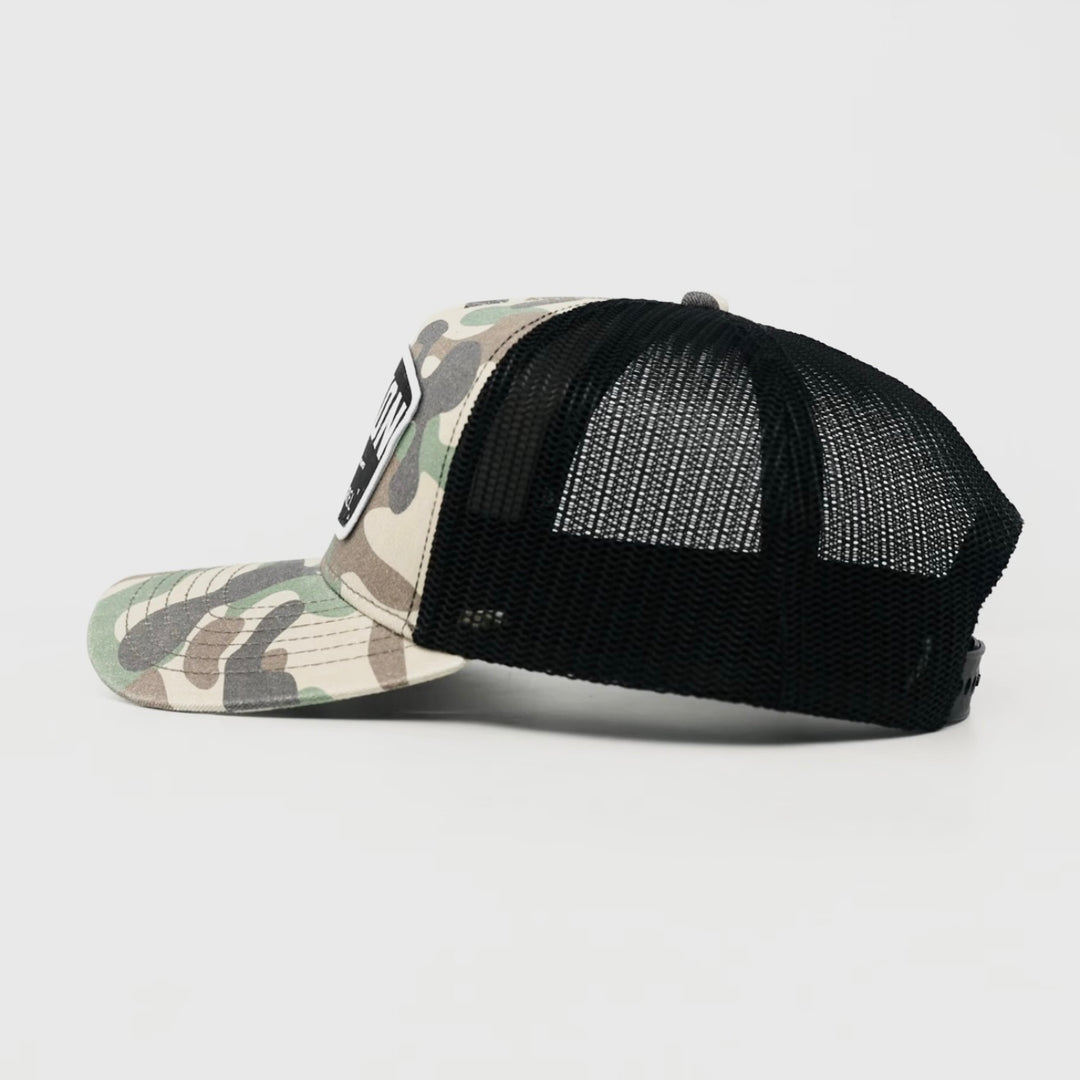 [PRE-ORDER - SHIPS OCTOBER 20TH] God Won Trucker Hat - Camo