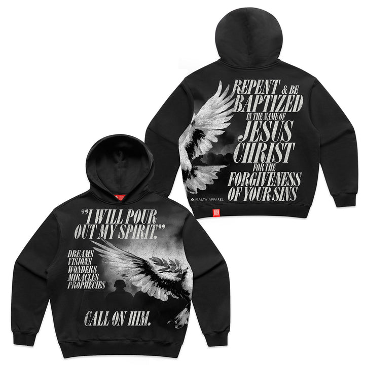 [PRE-ORDER - SHIPS NOVEMBER 26TH] Holy Spirit [Dove] Wrap-Around Graphic Hoodie (Oversized)