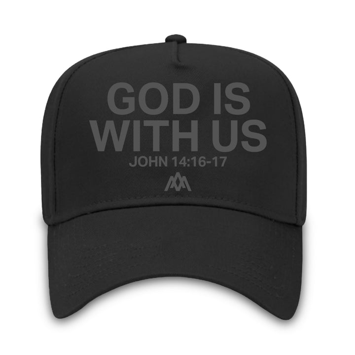 GOD IS WITH US Structured Trucker - Blackout