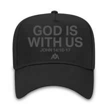 Load image into Gallery viewer, GOD IS WITH US Structured Trucker - Blackout
