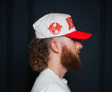 Load image into Gallery viewer, ‘JUST JESUS’ Premium SnapBack - Cream/Red
