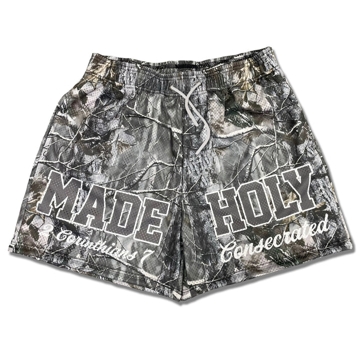 [PRE-ORDER - SHIPS OCTOBER 6TH] MADE HOLY Mesh Shorts - Malta Woodland Camo