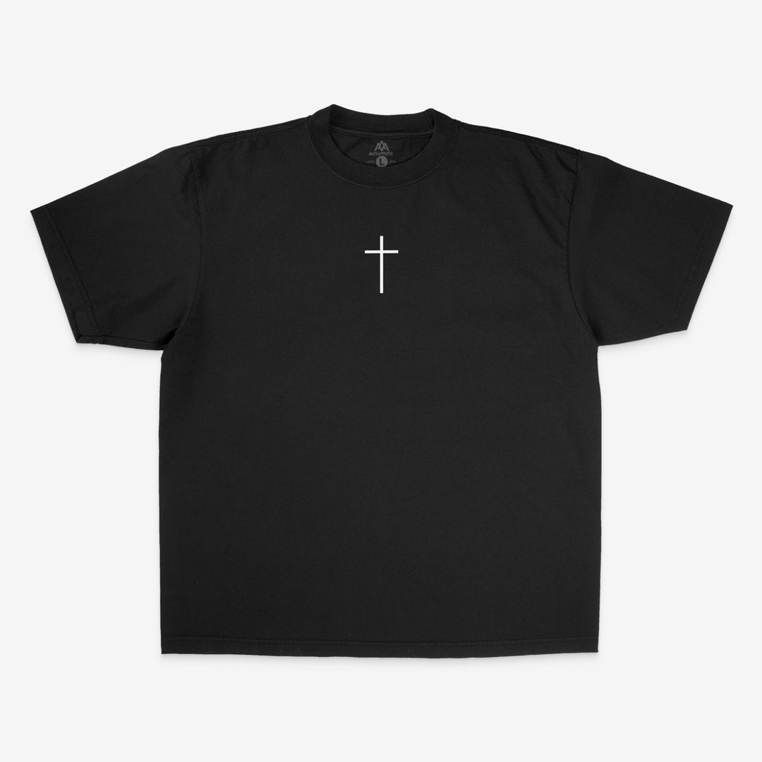 Jesus Saved My Life PUFF PRINT - Black