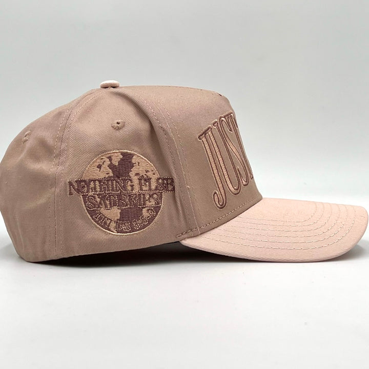 ‘JUST JESUS’ Premium SnapBack - Latte/Cream