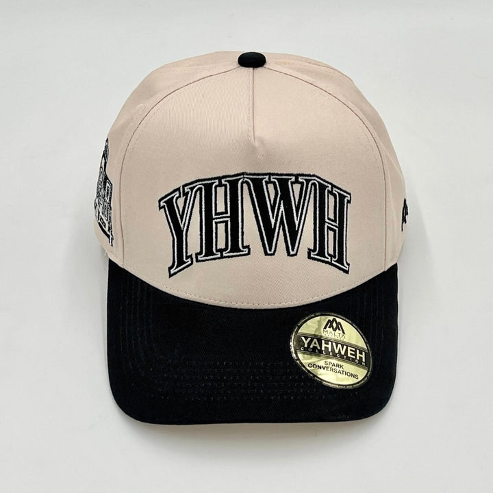 ‘YHWH’ Structured SnapBack - Cream/Black