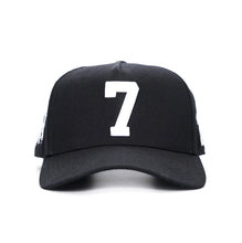 Load image into Gallery viewer, ‘7’ Premium Wool Blend SnapBack - Black/White
