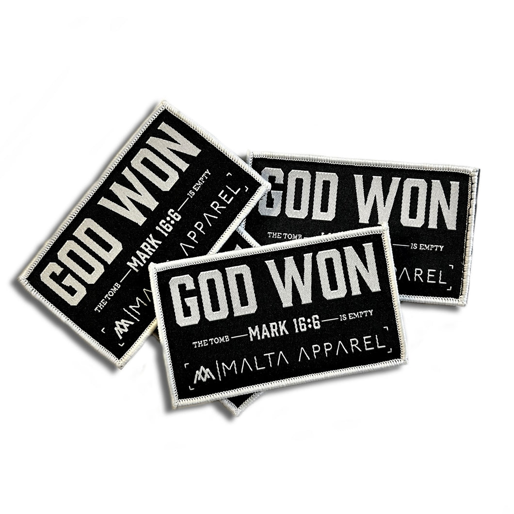 ‘God Won’ Velcro Patch