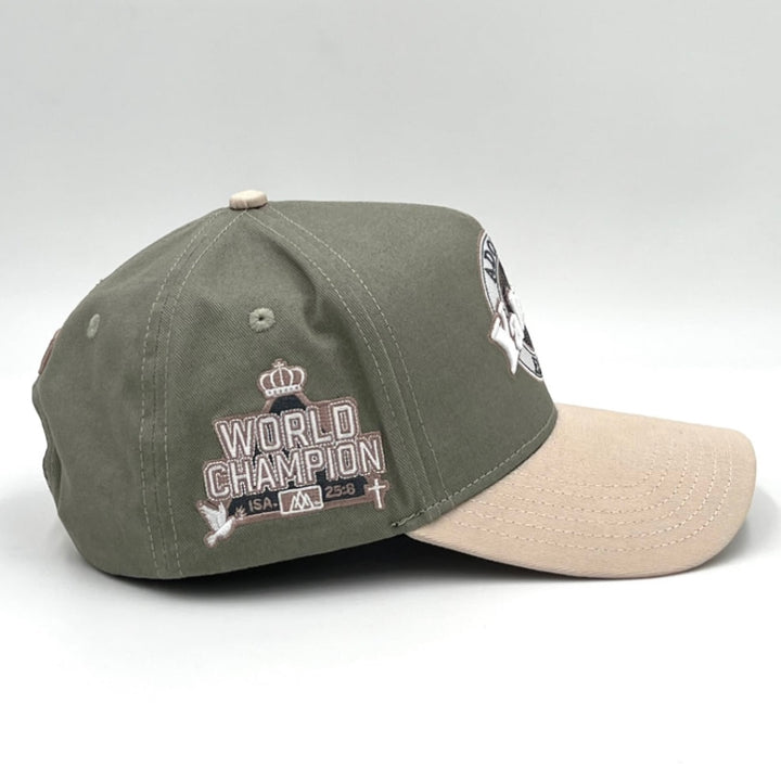 ‘Yahweh’ Premium Cotton SnapBack - Sage/Cream