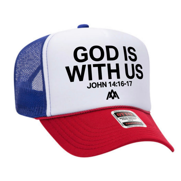 God is With Us Foam Trucker - Red/White/Blue