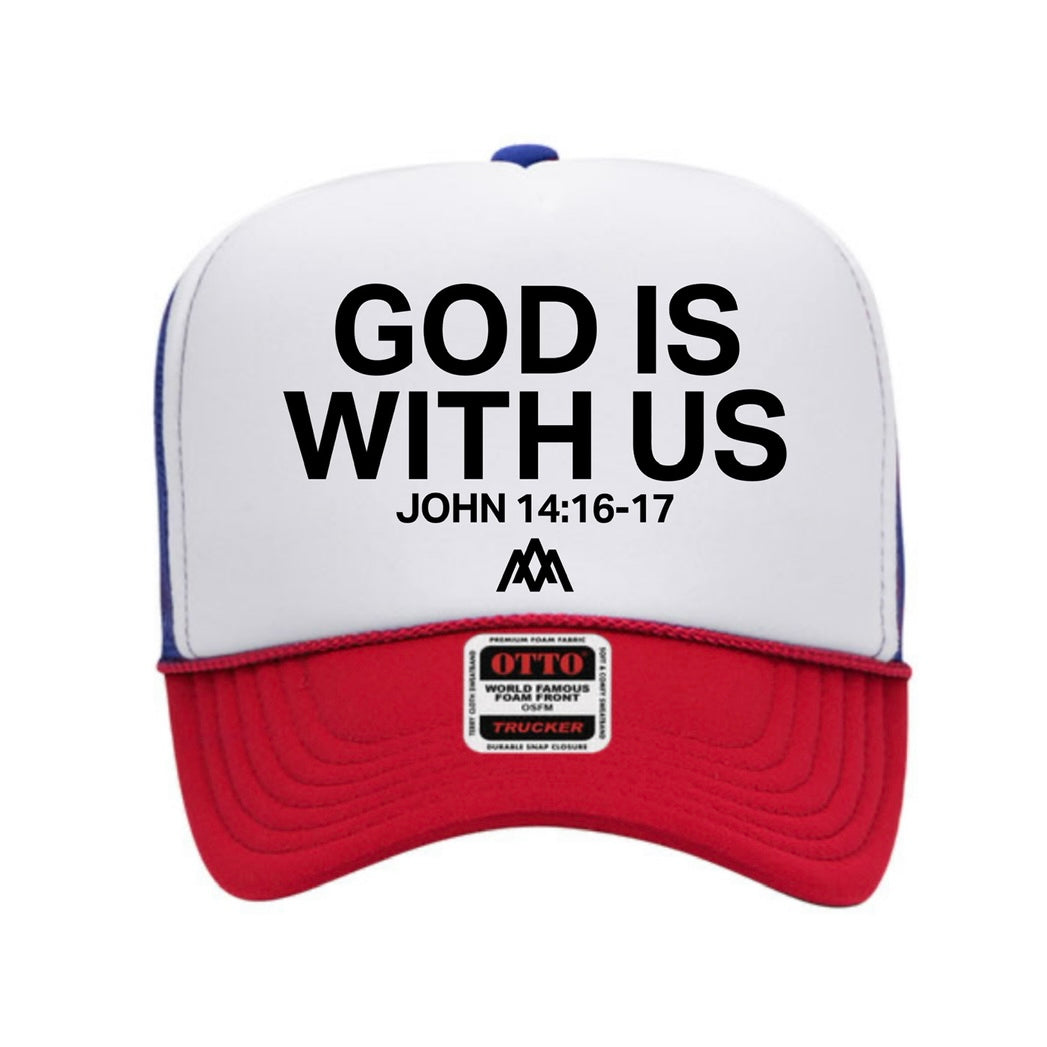 God is With Us Foam Trucker - Red/White/Blue