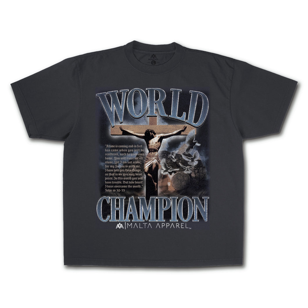 ‘World Champion’ Tee - Slate Gray