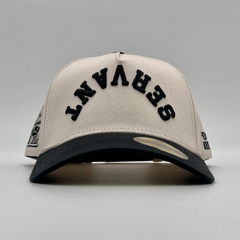 [PRE-ORDER - SHIPS MARCH 28TH] ‘SERVANT’ Premium SnapBack - Cream/Black