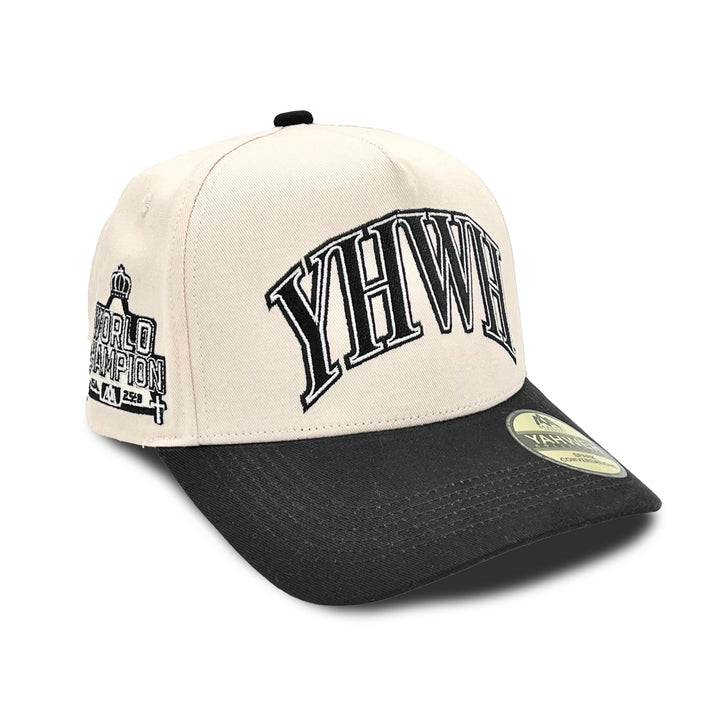 ‘YHWH’ Structured SnapBack - Cream/Black