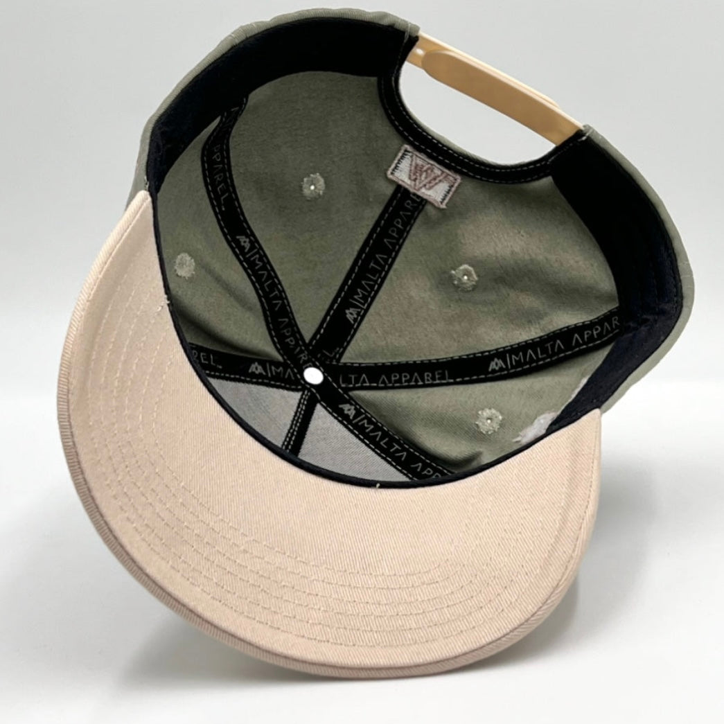 ‘Yahweh’ Premium Cotton SnapBack - Sage/Cream