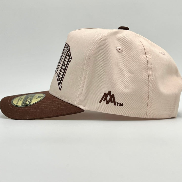 ‘YHWH’ Structured SnapBack - Cream/Brown