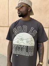 Load image into Gallery viewer, ‘God Is With Us’ Heavyweight Garment Dyed Tee - Mocha
