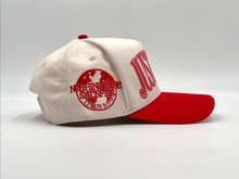 Load image into Gallery viewer, ‘JUST JESUS’ Premium SnapBack - Cream/Red
