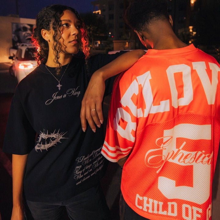 BELOVED CHILD OF GOD Jersey - Red (Oversized) - Malta Apparel
