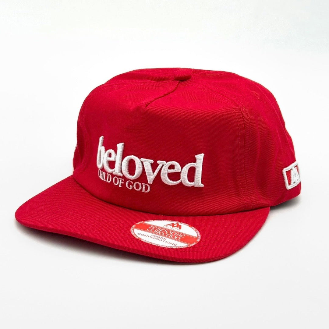 Beloved Child of God Unstructured SnapBack - Red - Malta Apparel