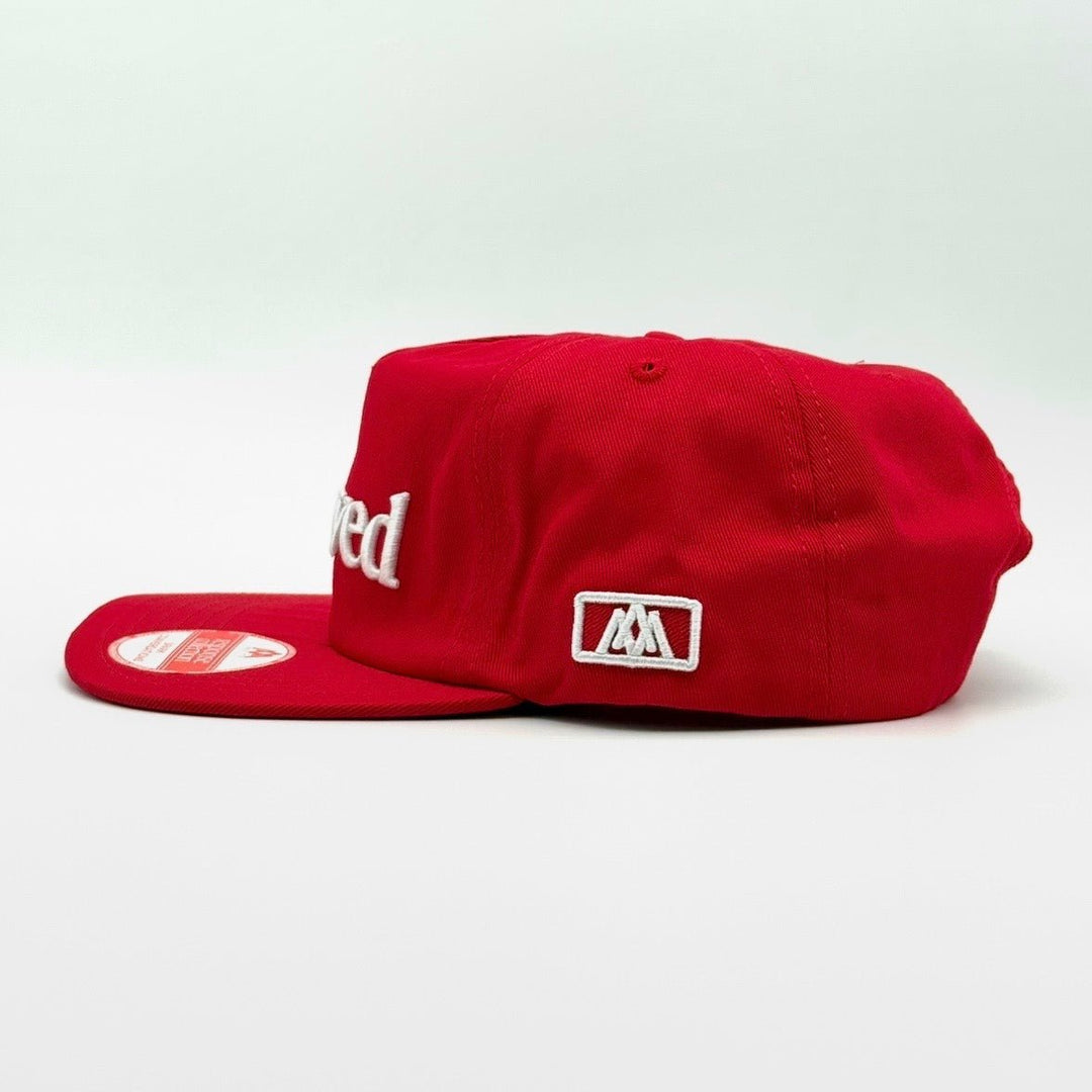 Beloved Child of God Unstructured SnapBack - Red - Malta Apparel